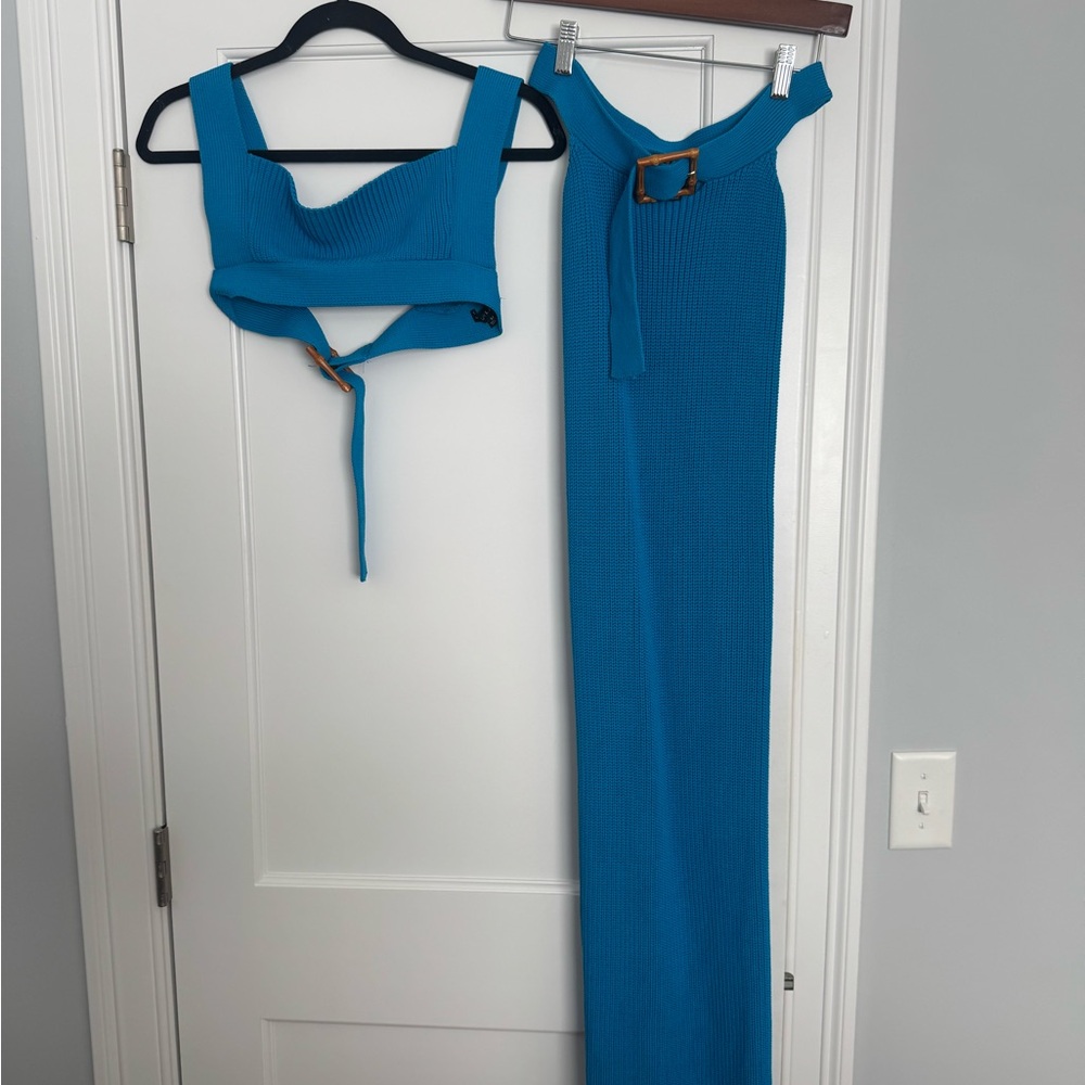 Stylish Blue Two-Piece Set